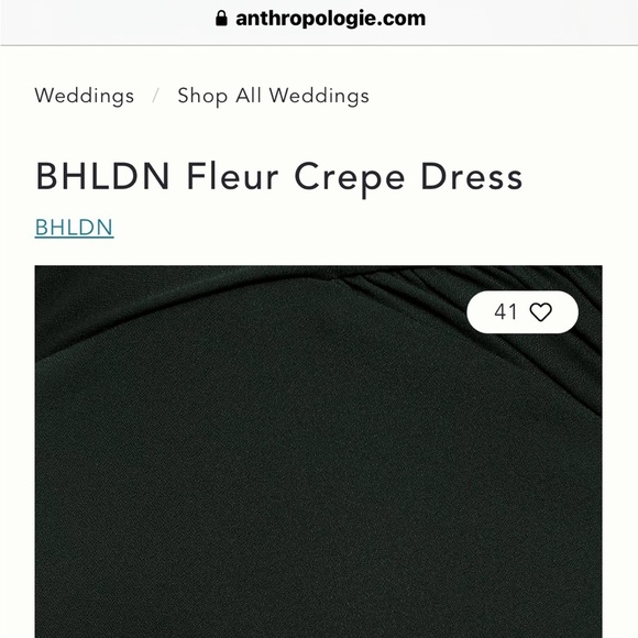 BHLDN Fleur Crepe Dress Size 10 NWT - Picture 5 of 16